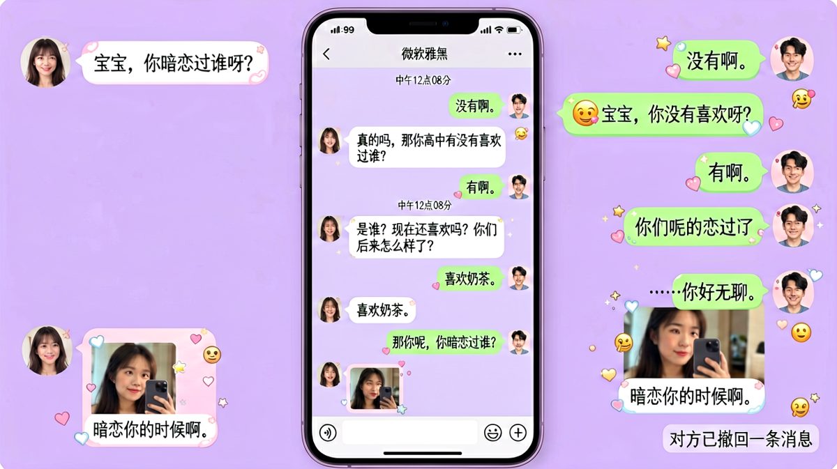 男生从暗恋奶茶到被女生情话暴击，全程已读不回