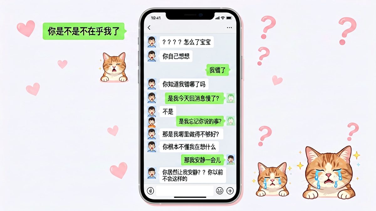 「你根本不懂我」之后，男方选择了最正确的回答：安静