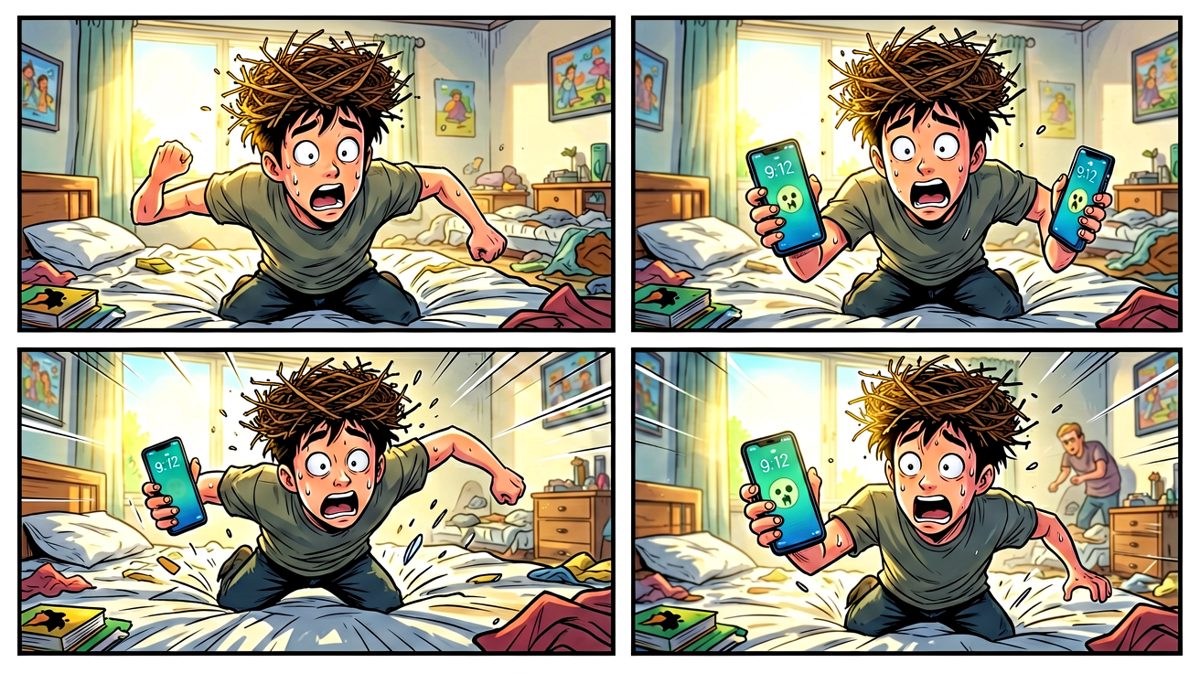 闹钟：9点了！我：？？？