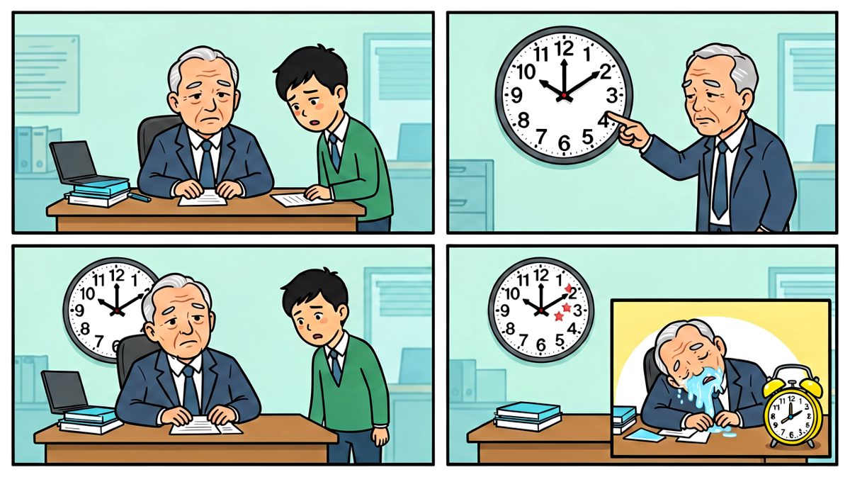 老板：迟到两小时还说准时？我：……我以为那是梦