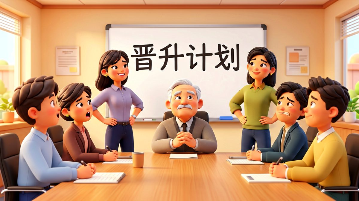 员工：老板，我想晋升！老板：好啊，从今天起，你就是全公司的老板了——管的是保洁阿姨和保安大叔。