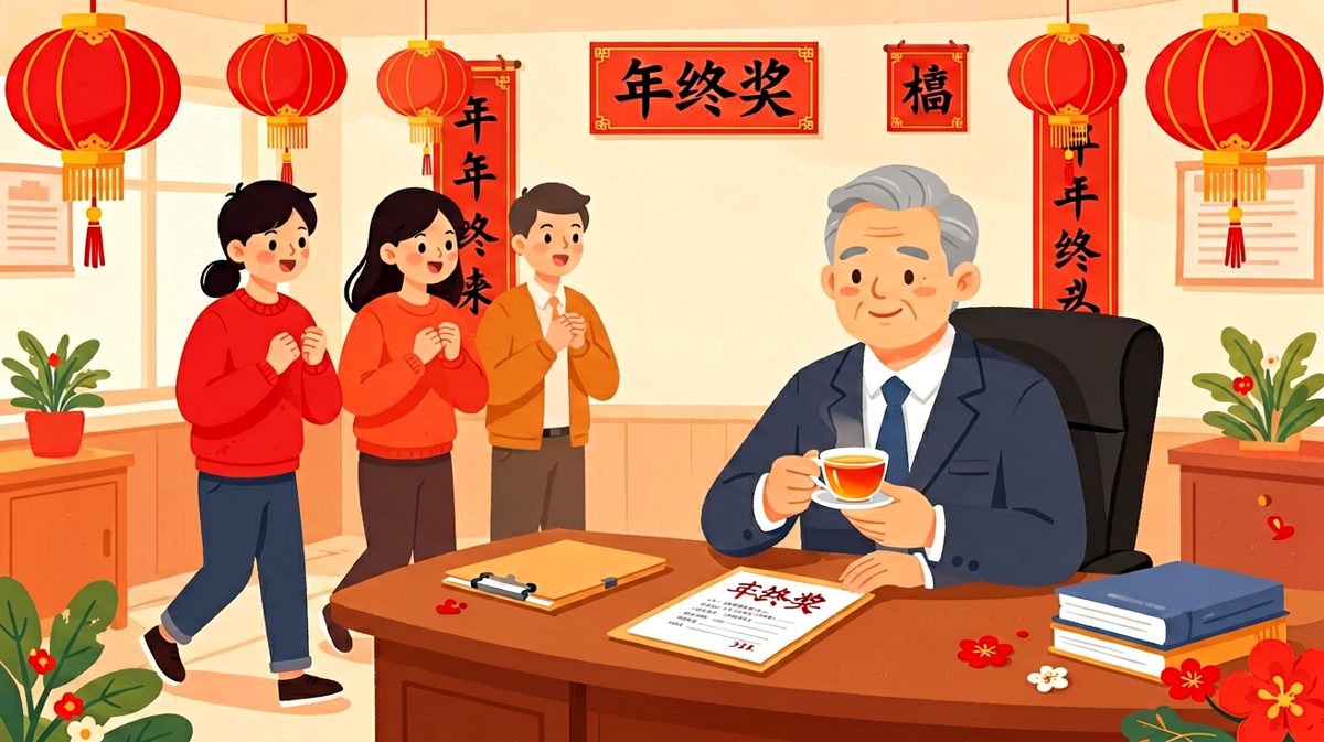 员工：老板，今年年终奖能多发点吗？老板：发！年终奖就是——年终的时候，你还得来上班。