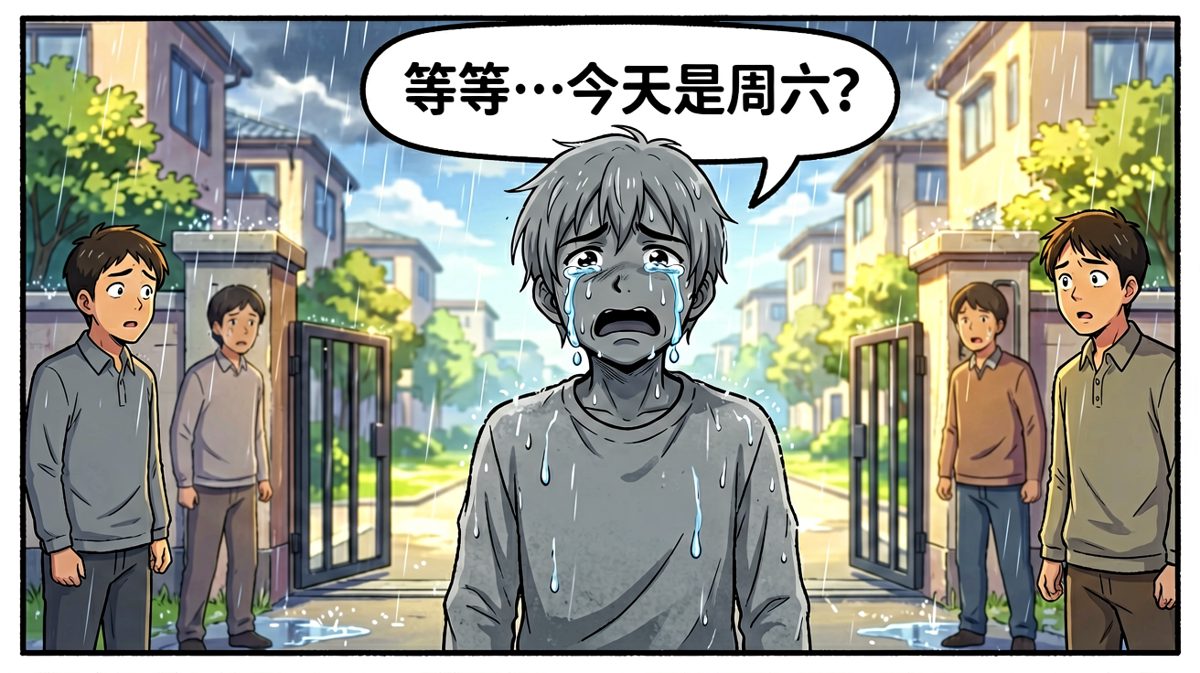 发现今天是周末，崩溃了