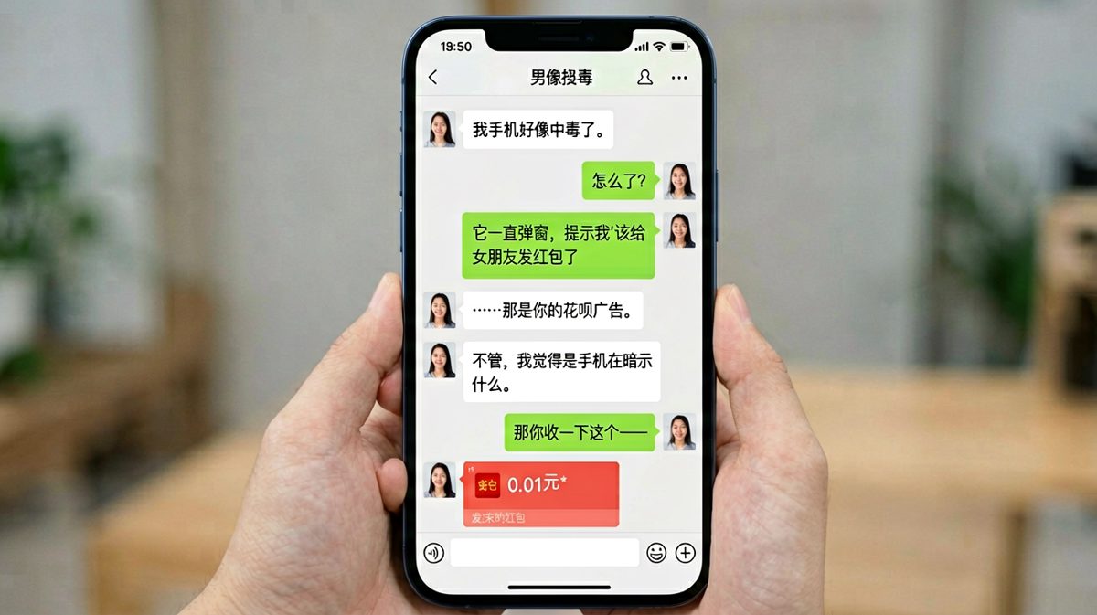 手机弹窗说该发红包，男友反手发了0.01元……绝了