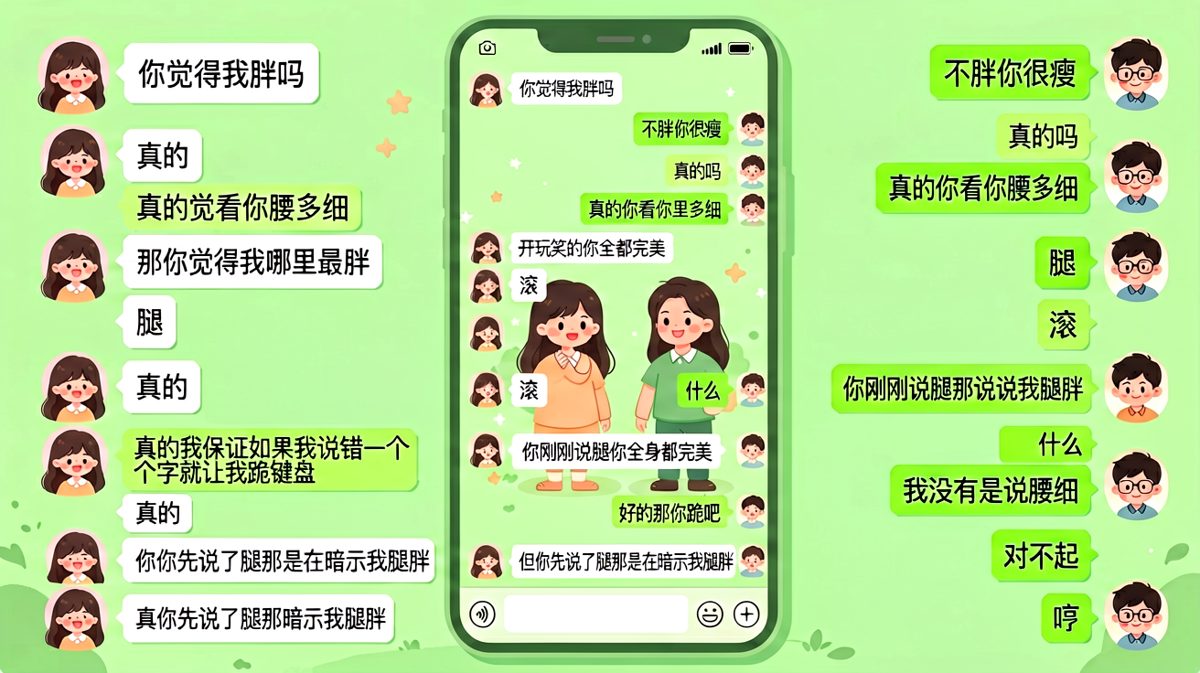 '你觉得我胖吗'是史上最难回答的问题，没有之一