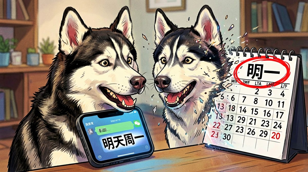 周末的最后一条消息：明天周一。