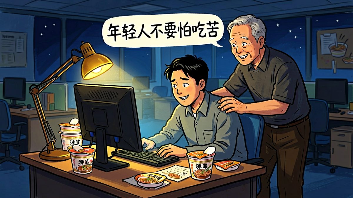 老板：不要怕吃苦。员工：那您先吃，我吃不了。