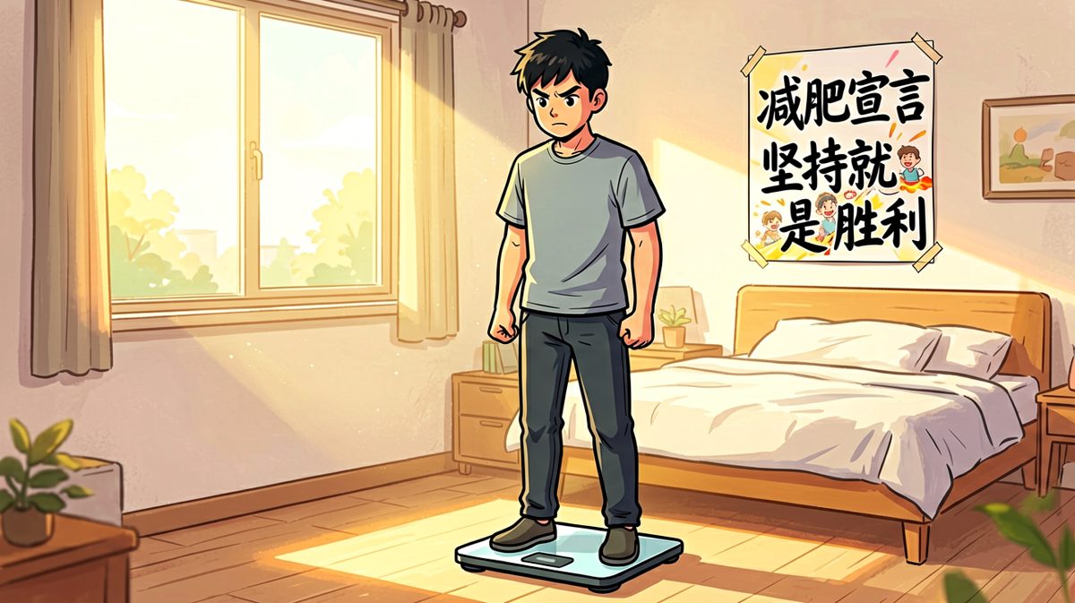 第一天立志减肥，信心满满。