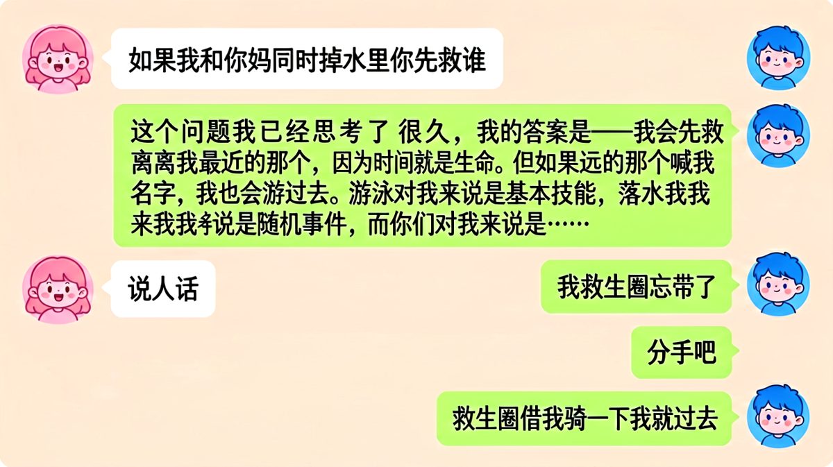 送命题面前的男生，用逻辑满分的答案成功送走了一段感情。