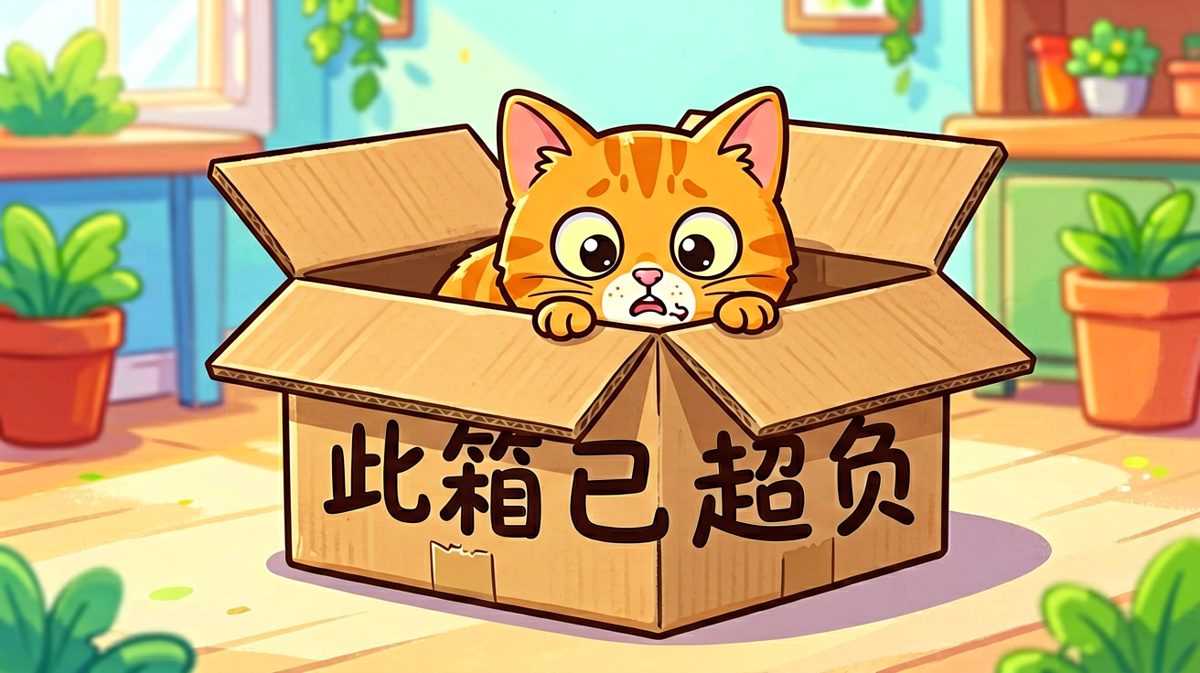 猫：只要我够胖，纸箱就困不住我！
