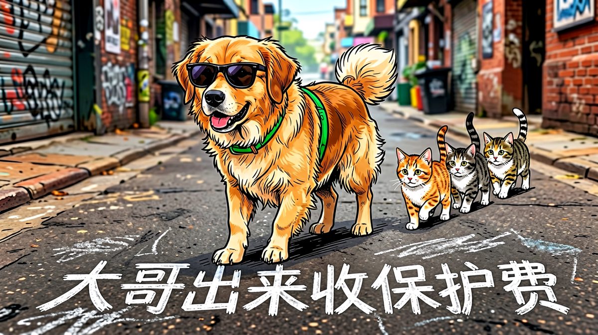 汪星人：从今天起，这条街我说了算！