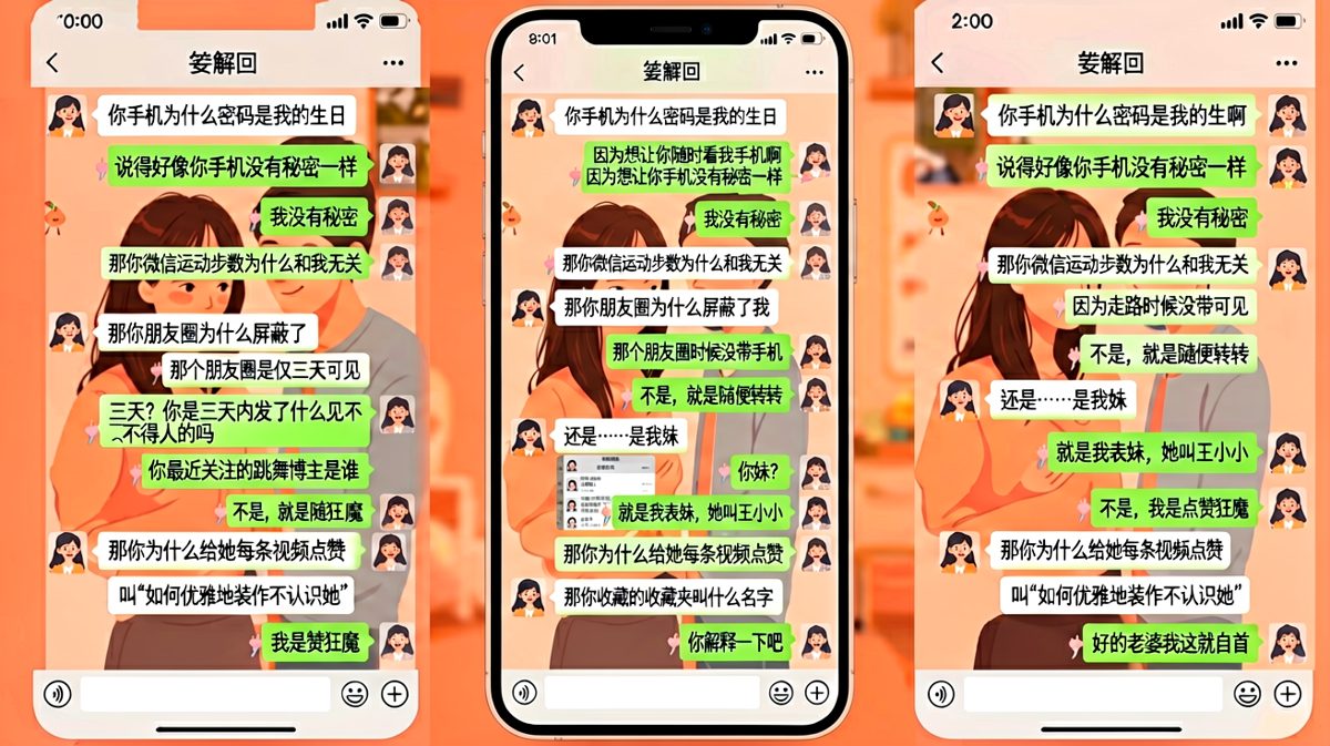 男生以为隐藏得很深，结果每一句回复都在给自己挖坑。