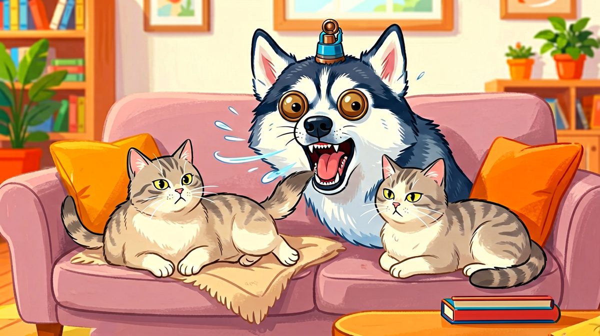 猫：这货今天又发现新物种了，习惯就好。
