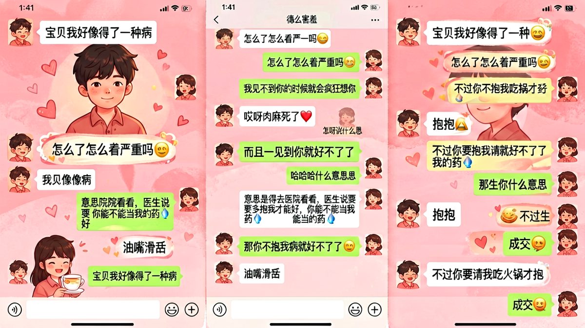 土味情话满分翻盘，从卖惨到骗抱一气呵成。