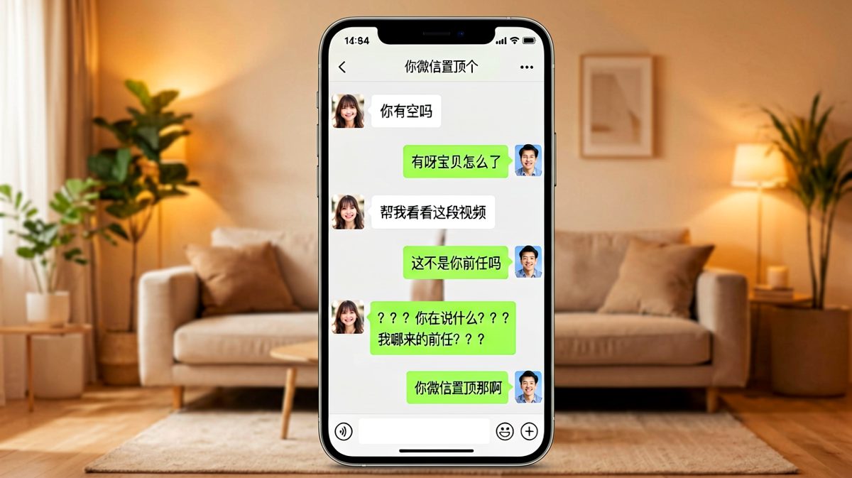 一句'帮我看看'直接暴露前任置顶的社死现场