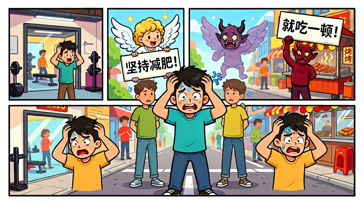 内心天人交战，减肥还是干饭？