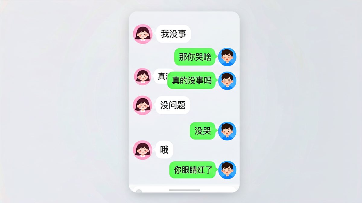 经典款：当她说"我没事"时，他非要说破