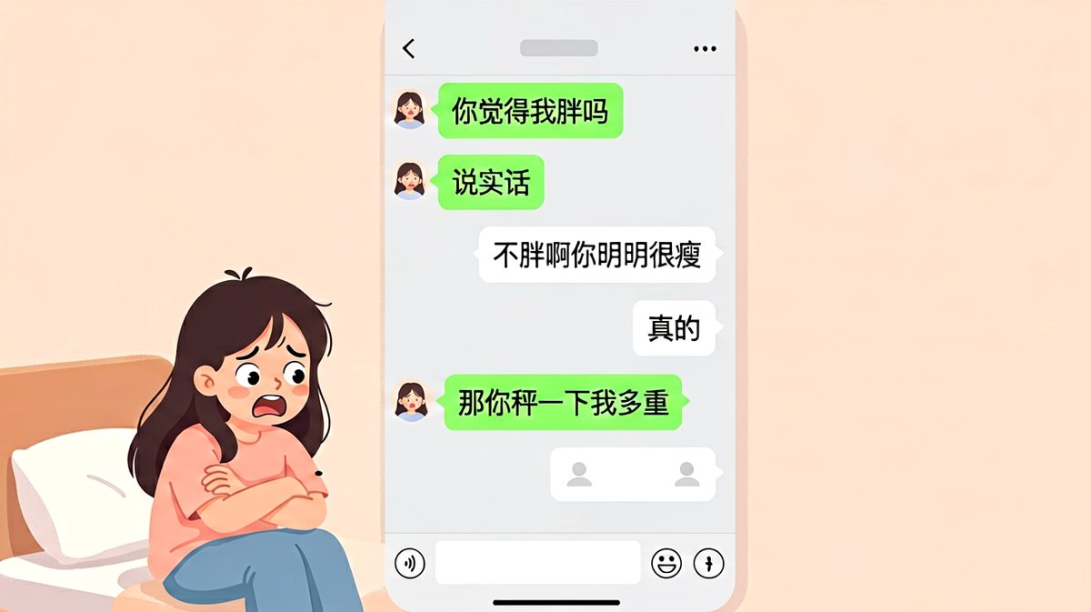 一句'秤一下'让男方陷入了人生最难的技术问题。
