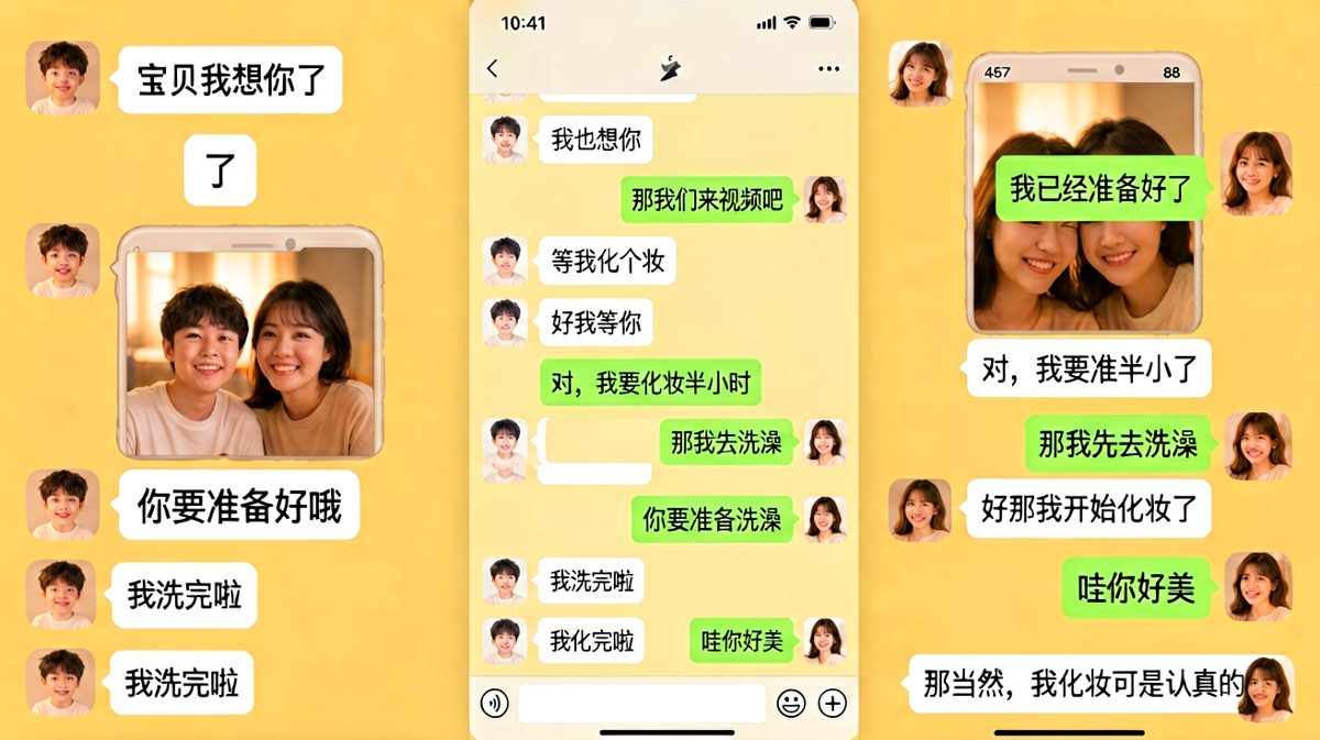 小哥哥说想视频，小姑娘说等化妆——原来才是真正的「等我」