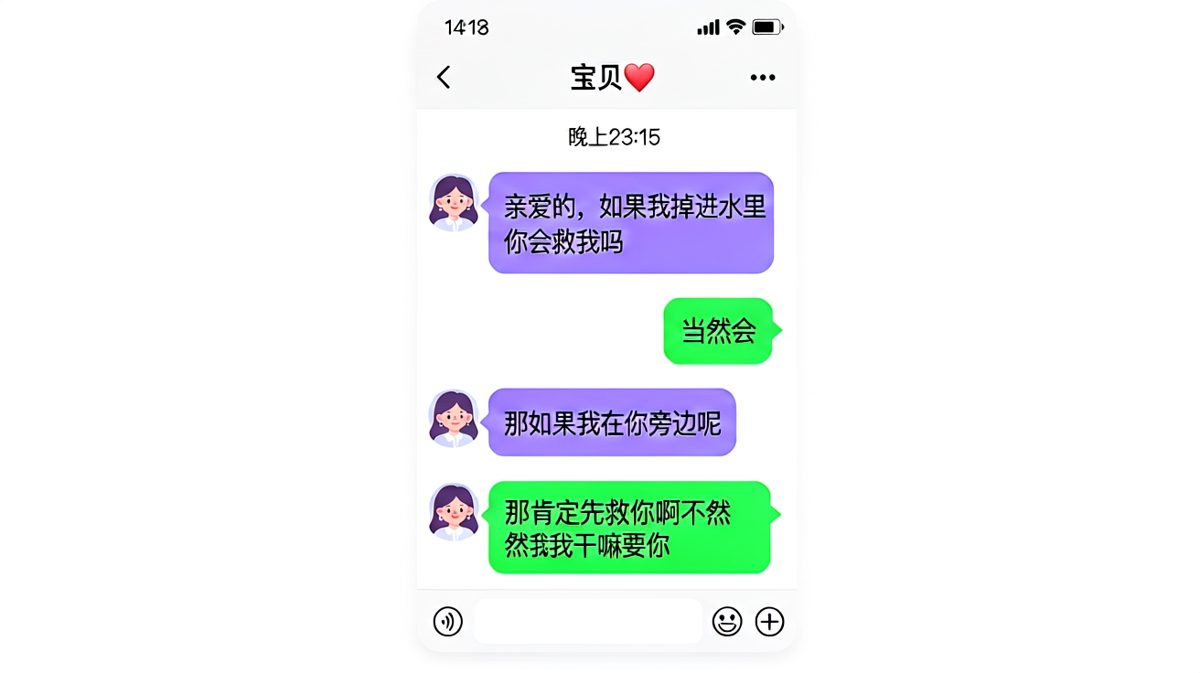 女生测试男友求生欲，结果被他的一波操作暖到