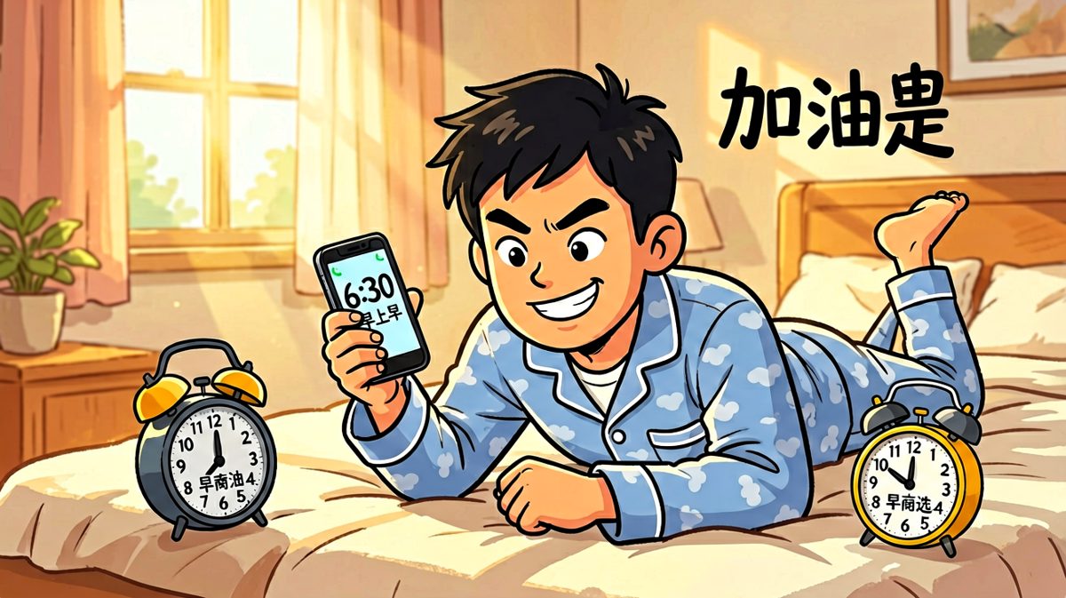 闹钟响起，打工人满血复活，信心满满迎接新的一天
