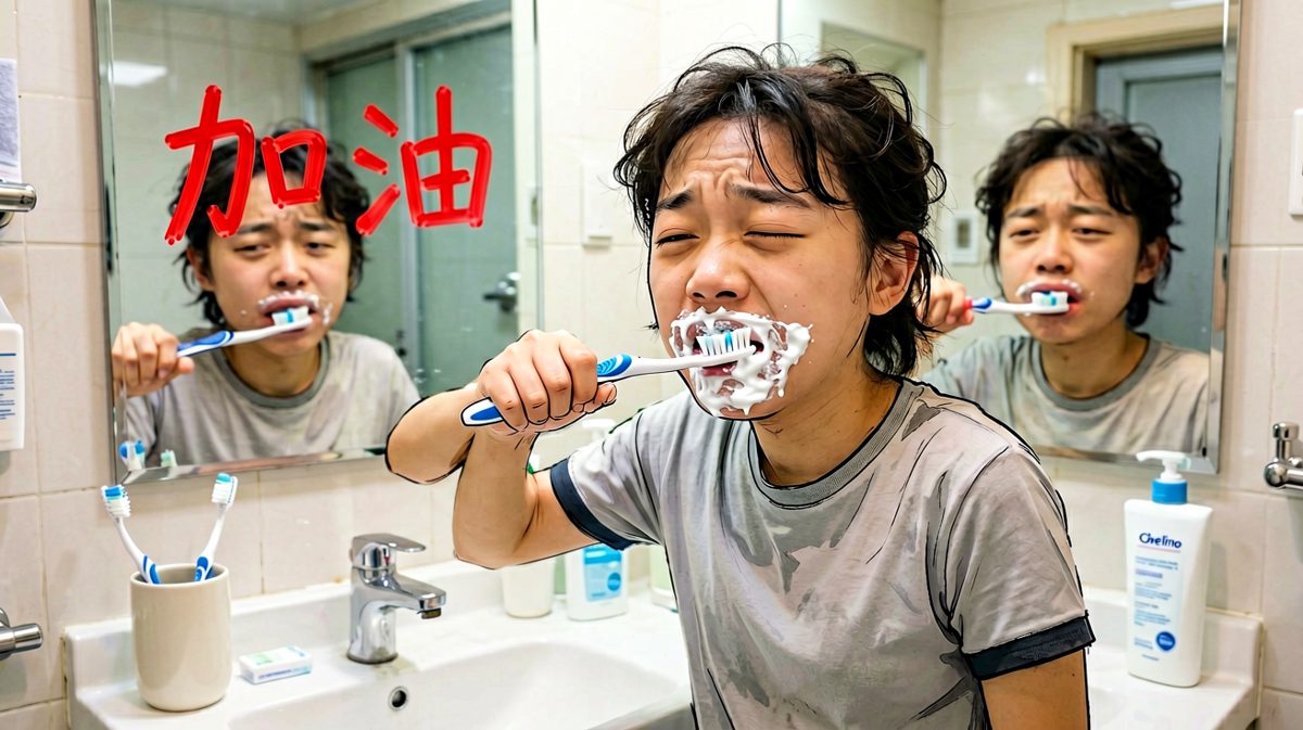 灵魂已离线，只剩身体在刷牙