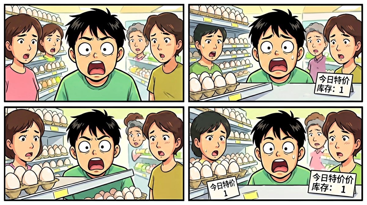 冲到货架发现只剩最后一个