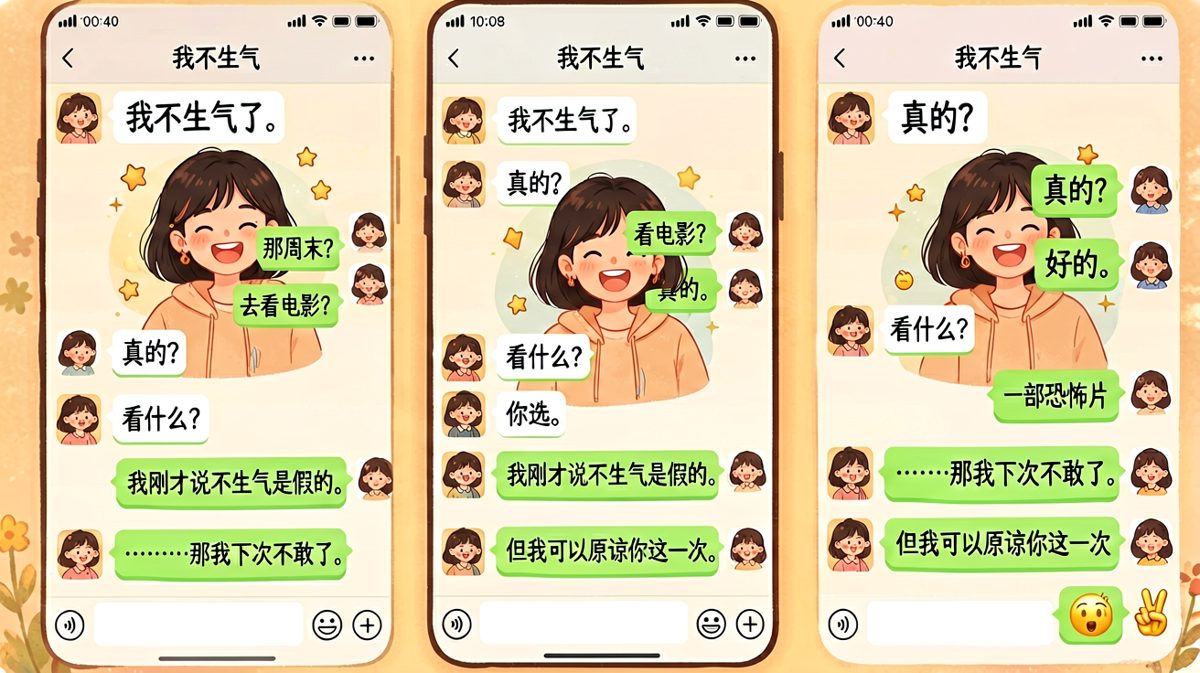 「我不生气了」这句话本身就是一个陷阱