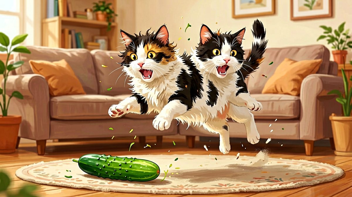 猫：这绝对是我见过最凶的绿色虫子！