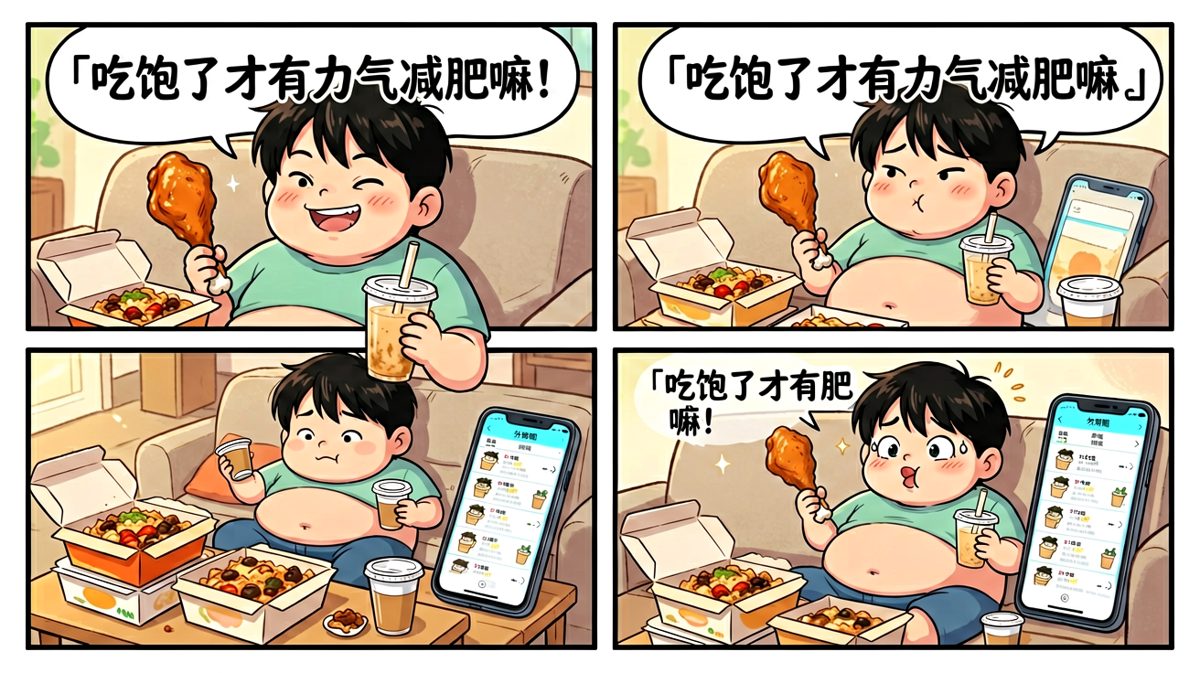 自我安慰的话一套一套的。