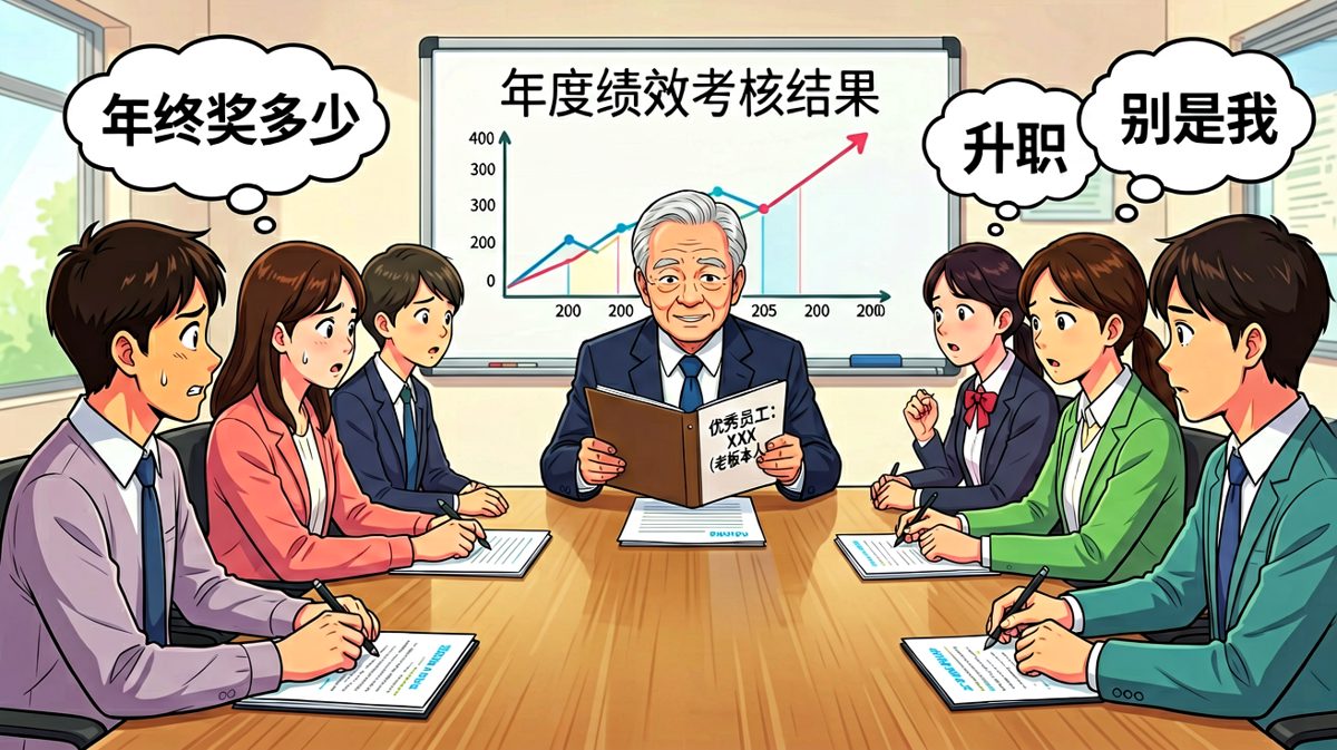年终考核公布，第一名是老板自己——这局，稳了。