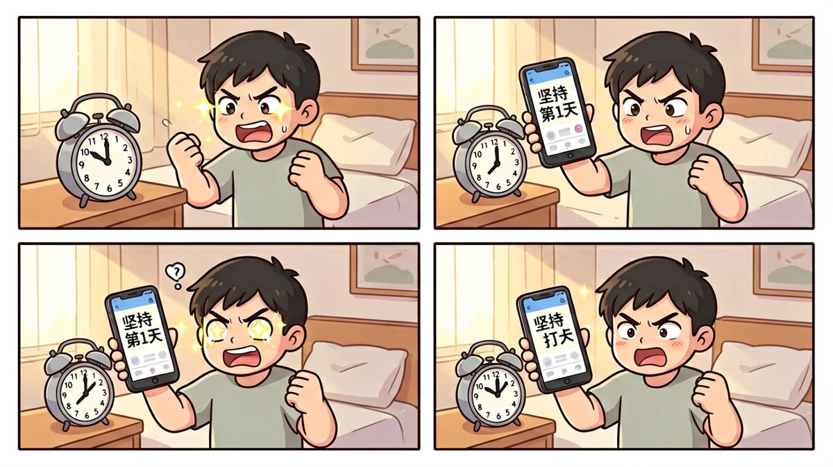 闹钟一响，雄心万丈