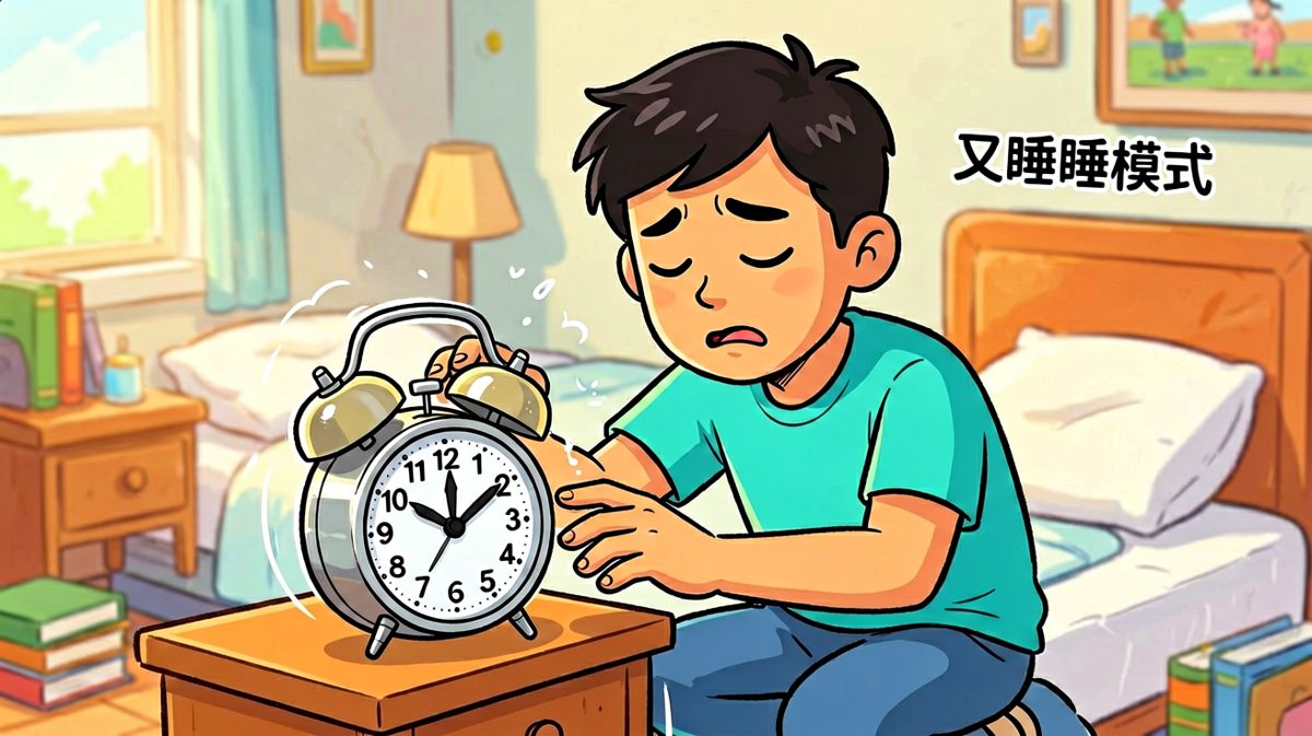 想关掉闹钟，却误触贪睡模式