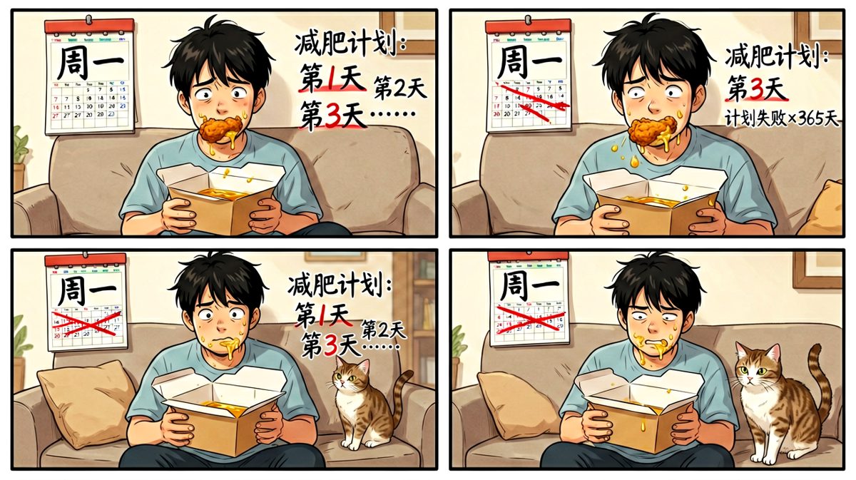 一天结束，减肥计划宣告失败，但至少炸鸡很好吃。
