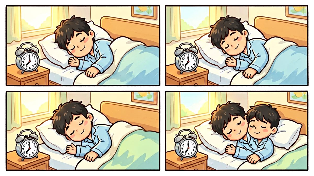 闹钟响了？再睡五分钟~