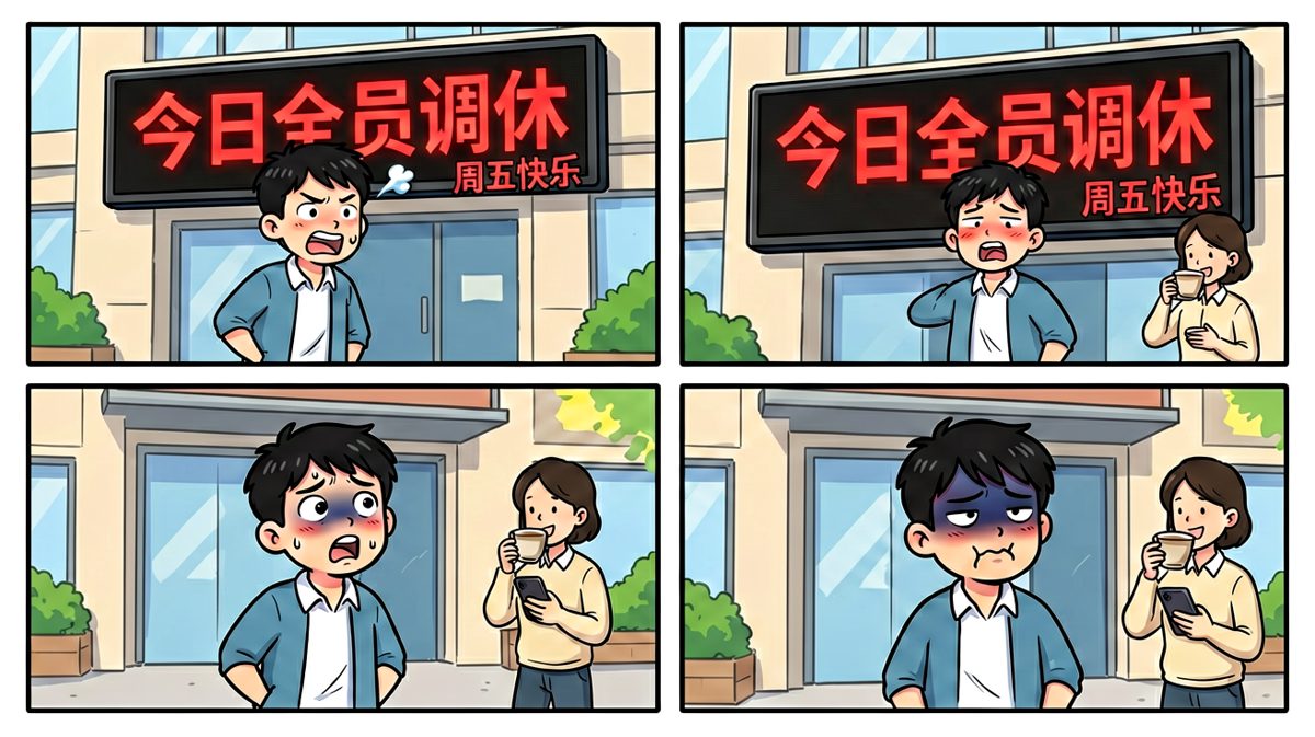 ……今天是周五啊，而且放假了。