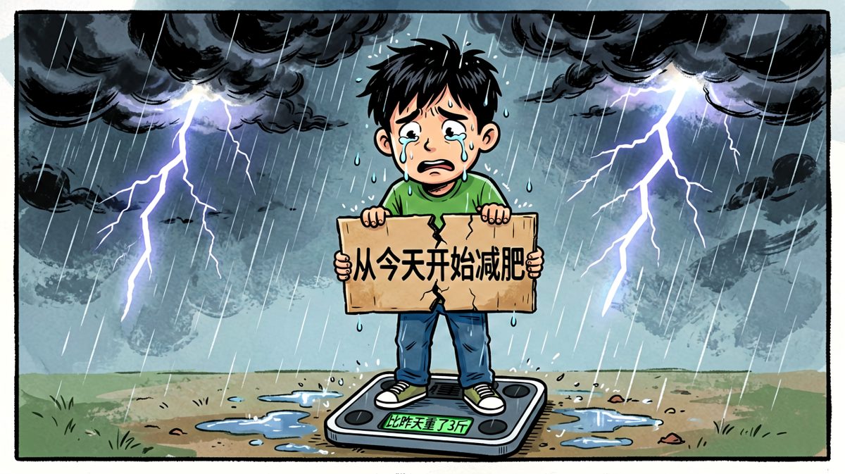 所以……减肥第一天的成果是——更饿了？！