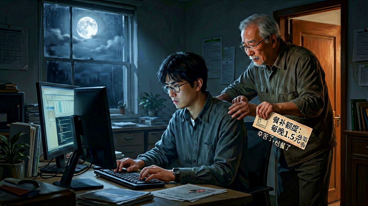 深夜加班等餐补，一看金额想哭出来