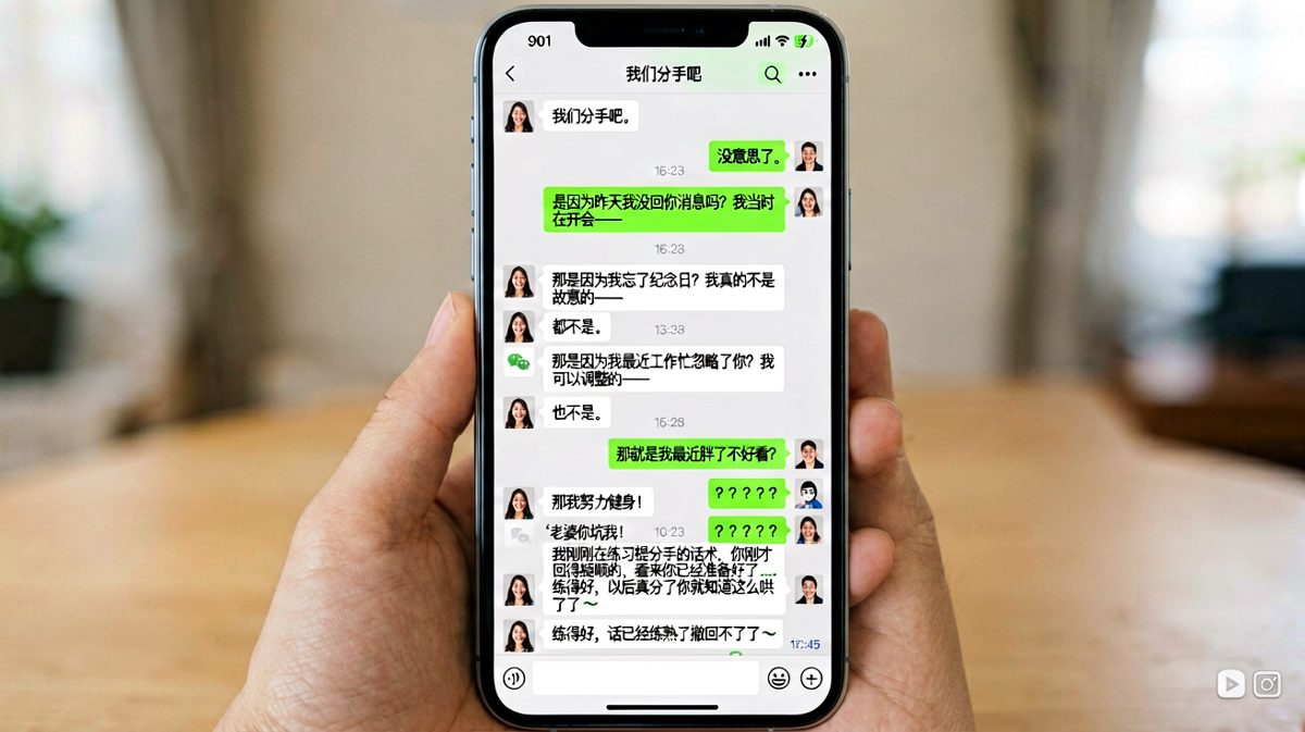 「分手吧」可能是测试，但男生的回答永远过于诚实让人后悔