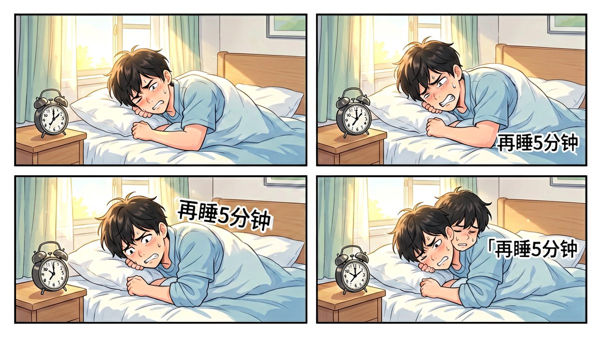 闹钟响了，但我不想动