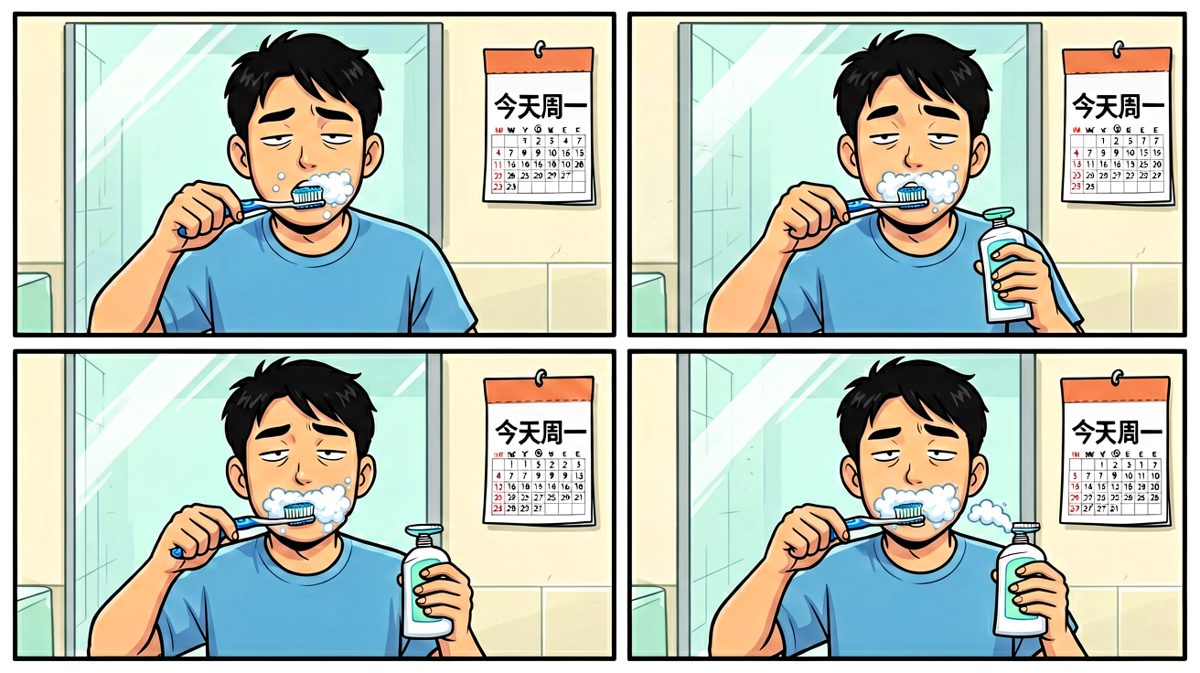 刷牙的时候灵魂还没上线