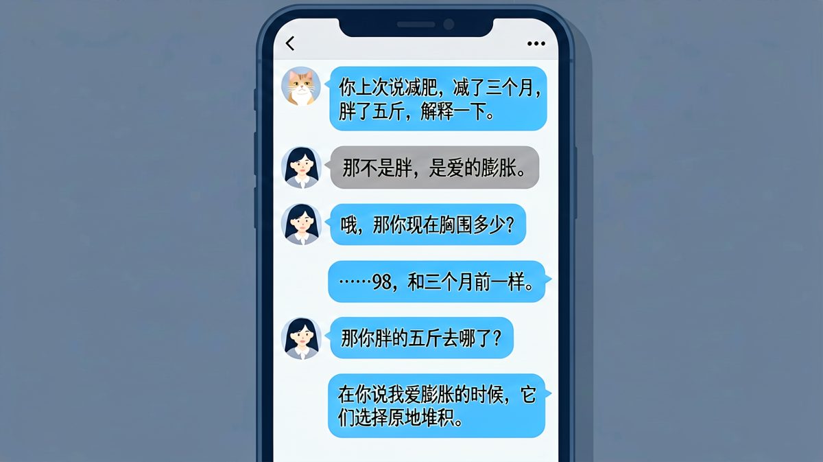 减肥五斤的真相是爱的膨胀选择了原地堆积
