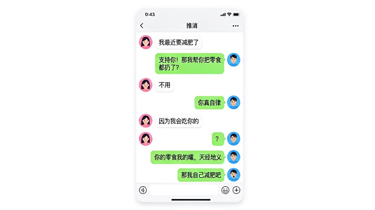女生减肥计划的核心：吃男朋友的零食