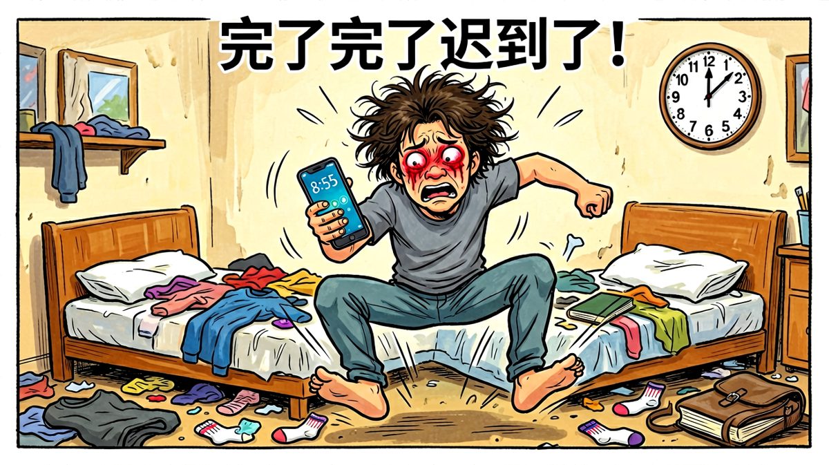 一睁眼发现迟到了！
