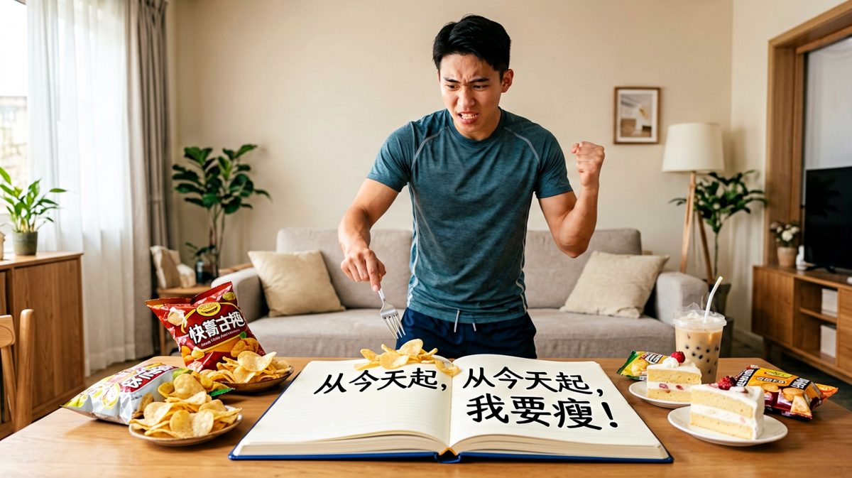 第一节决心减肥，雄心壮志扔零食