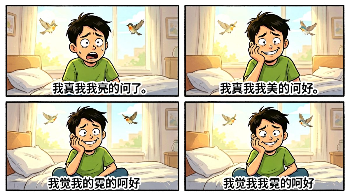反应过来今天是周末，开心地又躺下了