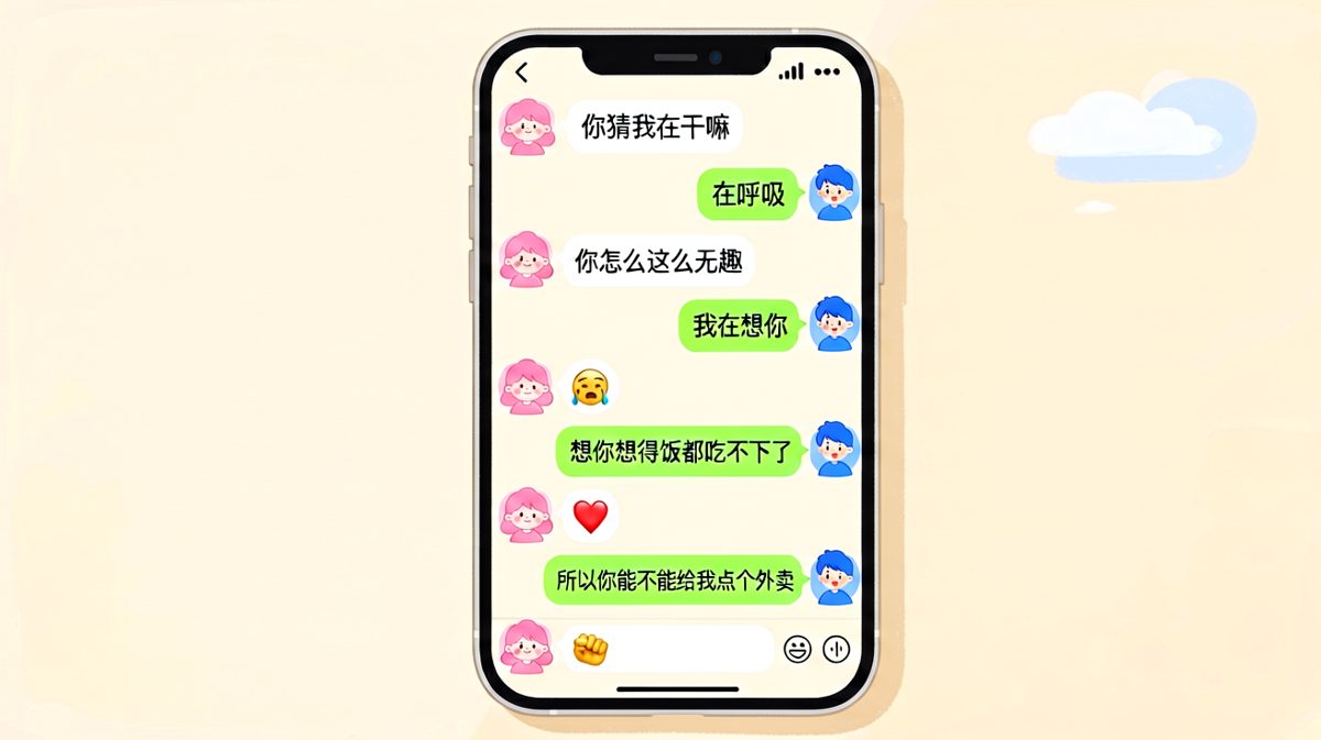情话说到一半突然变外卖软件，反转来得猝不及防