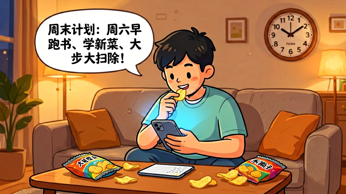 周五晚上的雄心勃勃，觉得自己无所不能