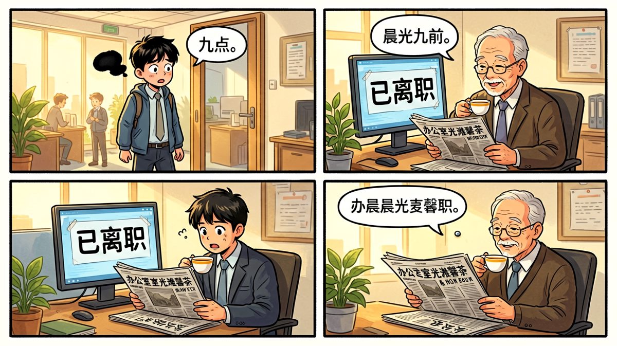 第二天上班，发现老板不见了，原来他先跑了