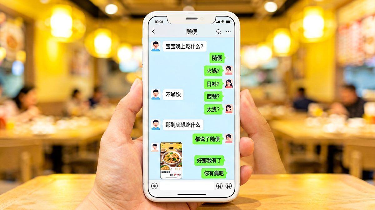 随便点了一道随便菜引爆战争